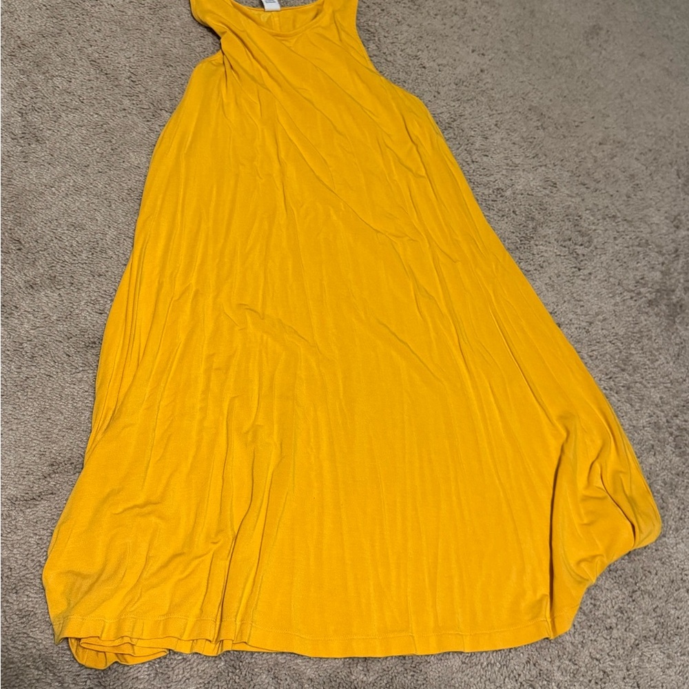 Old Navy Yellow Maxi Tank Dress